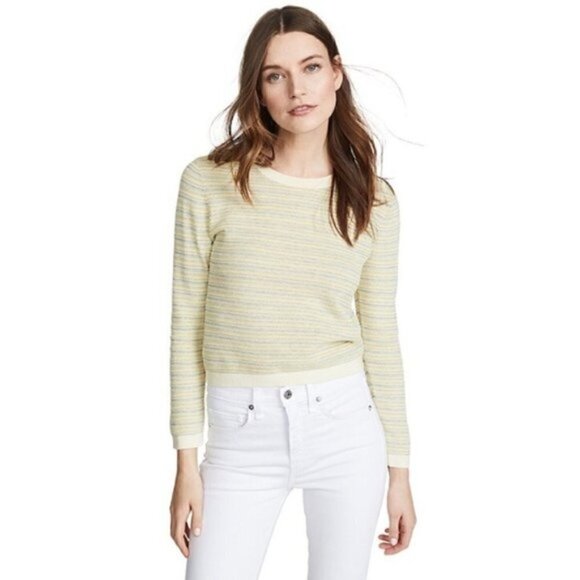 Veronica Beard Sweater XL NWT Boise Yellow Multi Nordstrom Luxury Thin Knit - Picture 7 of 15